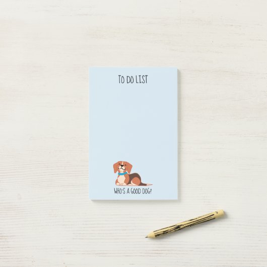 Post-it® Notes de postit de chien (Sur un bureau)