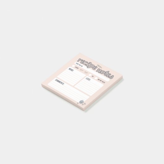 Post-it® Notes de recette (Incliné)
