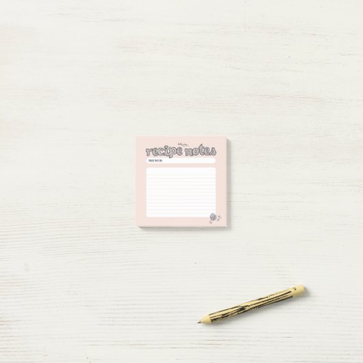 Post-it® Notes de recette Dîner terminé (Sur un bureau)