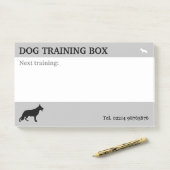 Post-it® Notes de rendez-vous de chien de berger (Sur un bureau)