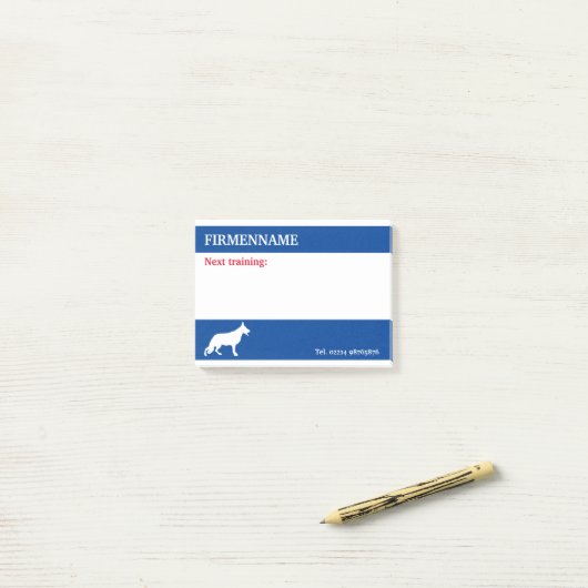 Post-it® Notes de rendez-vous pour chien de berger (Sur un bureau)