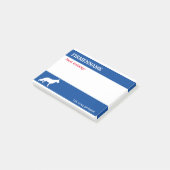 Post-it® Notes de rendez-vous pour chien de berger (Incliné)