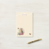 Post-it® Notes de ruche d'abeille aquarelle (Sur un bureau)