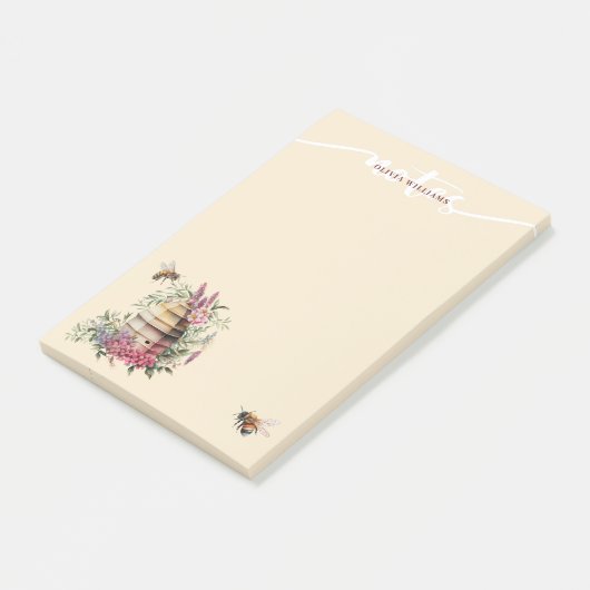 Post-it® Notes de ruche d'abeille aquarelle (Incliné)