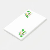 Post-it® Notes de Saint-Patrick Autocollants Trèfle Vin (Incliné)