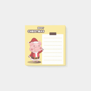Post-It Notes de Santa Cochon de Noël