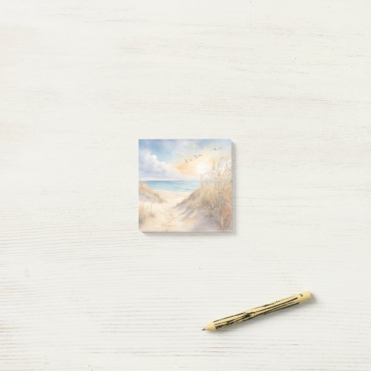 Post-it® Notes de scène de plage (Sur un bureau)
