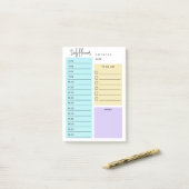 Post-it® Notes de script chic du planificateur quotidien (Sur un bureau)