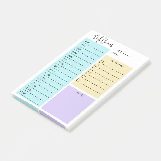 Post-it® Notes de script chic du planificateur quotidien (Incliné)