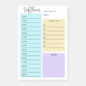 Post-it® Notes de script chic du planificateur quotidien (Devant)