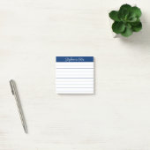 Post-it® Notes de script classiques bleu marine lignées (Bureau)