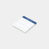 Post-it® Notes de script classiques bleu marine lignées (Incliné)