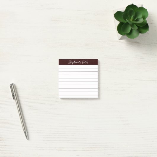 Post-it® Notes de script classiques brun chocolat (Bureau)