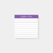 Post-it® Notes de script classiques lignées violettes (Devant)