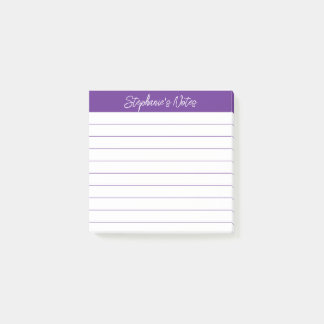 Post-it® Notes de script classiques lignées violettes