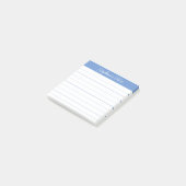 Post-it® Notes de script élégant bleu clair ligné (Incliné)