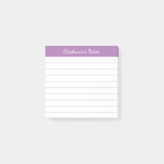 Post-it® Notes de script élégant doublées de lavande (Devant)