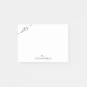 Post-it® Notes De Script Noir Simple Et Moderne De Calligra (Devant)