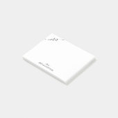 Post-it® Notes De Script Noir Simple Et Moderne De Calligra (Incliné)