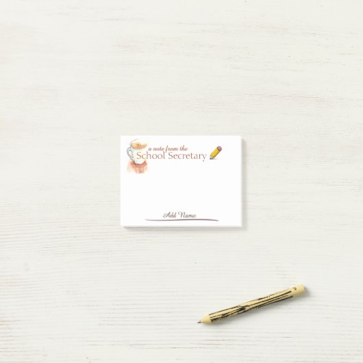 Post-it® Notes de secrétaire post-it d'école (Sur un bureau)