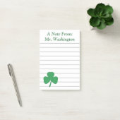 Post-it® Notes de Shamrock linéaire personnalisées (Bureau)