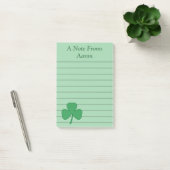 Post-it® Notes de Shamrock vert personnalisé (Bureau)