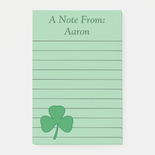 Post-it® Notes de Shamrock vert personnalisé (Devant)