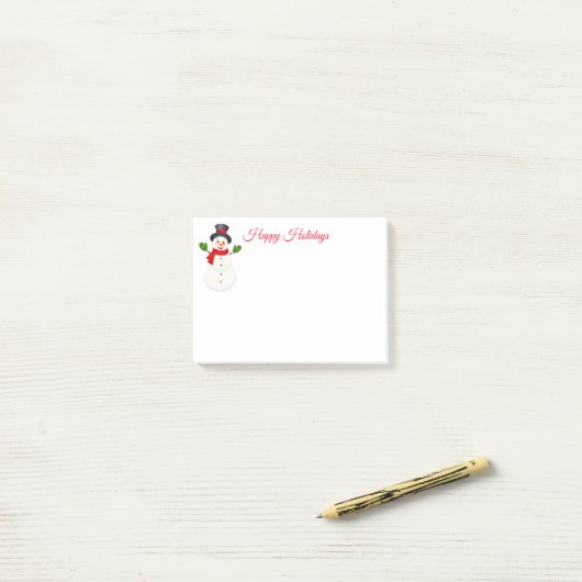 Post-it® Notes de Snowman (Sur un bureau)