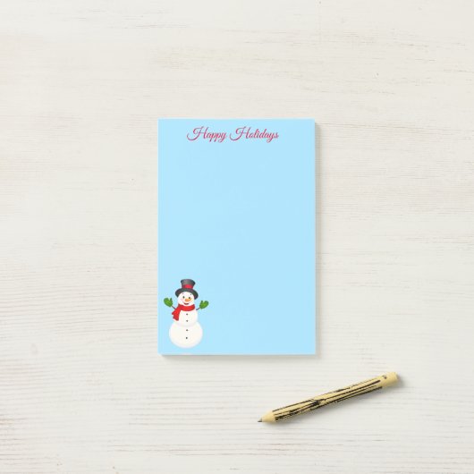 Post-it® Notes de Snowman (Sur un bureau)