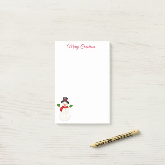 Post-it® Notes de Snowman (Sur un bureau)