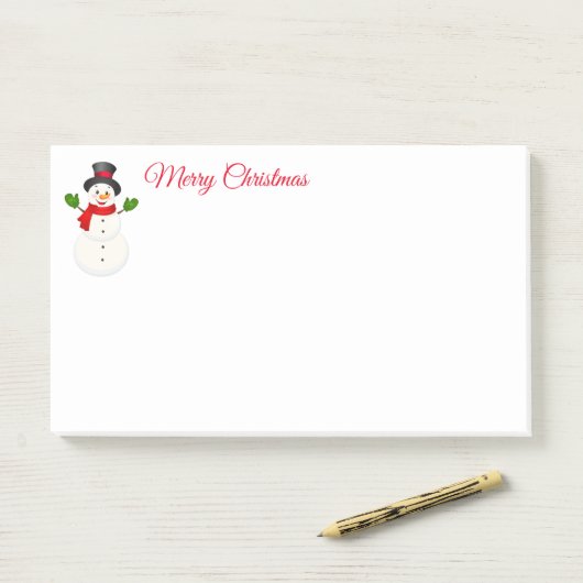 Post-it® Notes de Snowman (Sur un bureau)