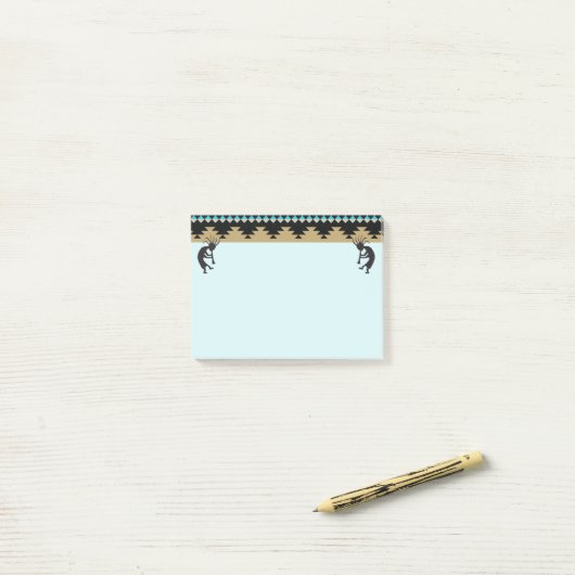 Post-it® Notes de Southwestern Kokopelli (Sur un bureau)