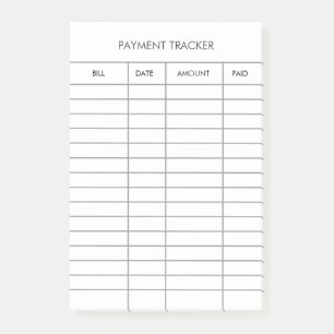 Post-it® Notes de suivi de paiement personnalisées