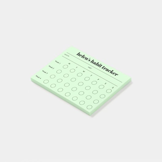 Post-it® Notes de suivi d'habitude simple (Incliné)