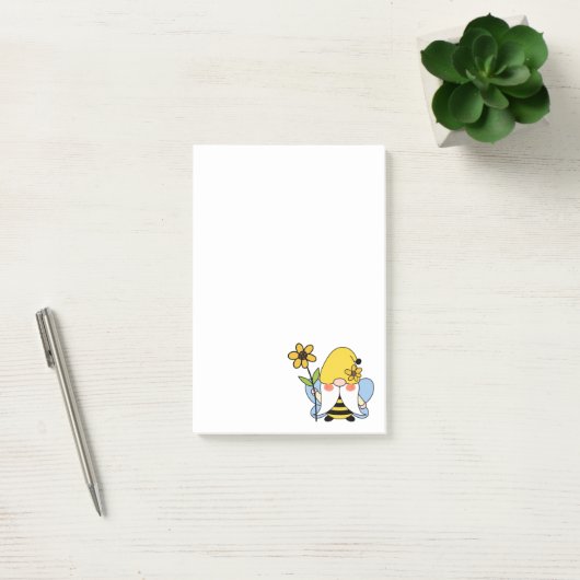 Post-it® Notes de Sunflower Bumblebee Gnome (Bureau)