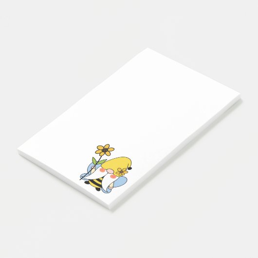 Post-it® Notes de Sunflower Bumblebee Gnome (Incliné)