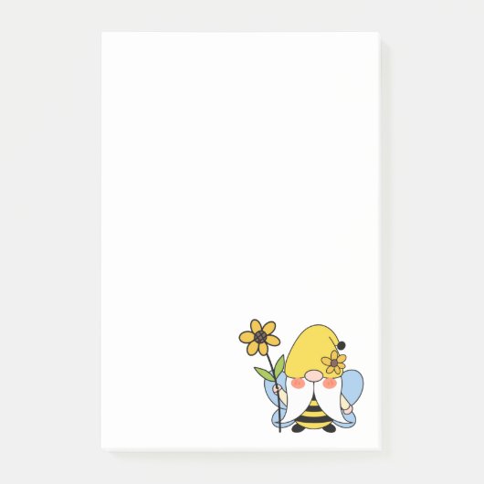 Post-it® Notes de Sunflower Bumblebee Gnome (Devant)