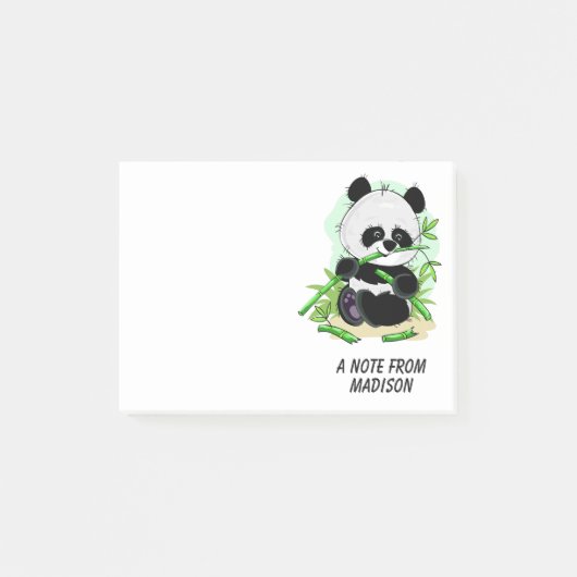 Post-it® Notes de texte personnalisées Cute Panda (Devant)