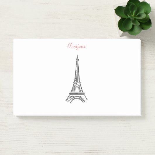 Post-it® Notes de Tour Eiffel de Bonjour Paris (Bureau)