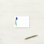 Post-it® Notes de tulipe bleue (Sur un bureau)