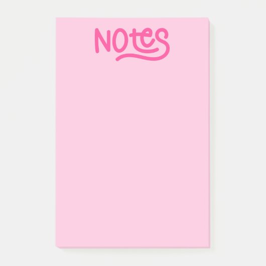 Post-it® Notes de typographie à l'écriture rose (Devant)