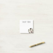 Post-it Notes de vache de dessin animé drôle migno (Sur un bureau)