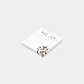 Post-it Notes de vache de dessin animé drôle migno (Incliné)