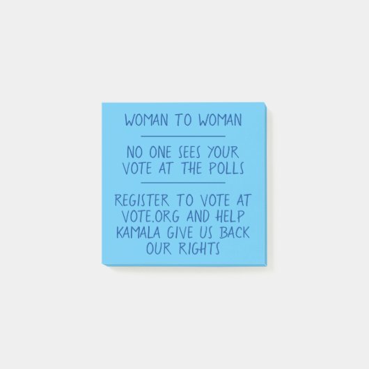 Post-it® Notes de vote pour une femme (Devant)