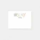 Post-it® Notes décoratives blanc & beige SLAY the Day Notes (Devant)