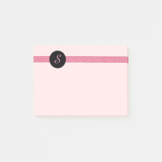 Post-it® Notes décorées d'un monogramme faites sur commande (Devant)