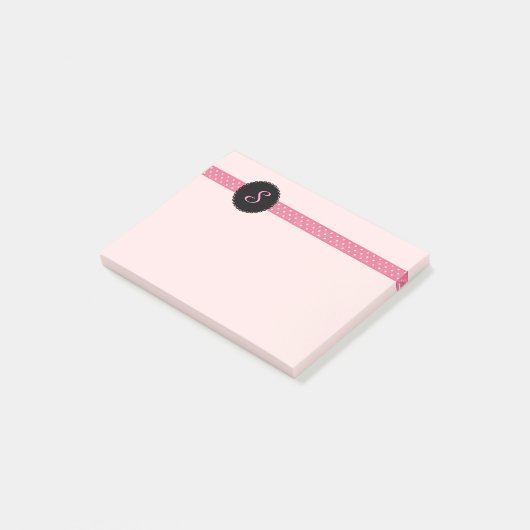 Post-it® Notes décorées d'un monogramme faites sur commande (Incliné)