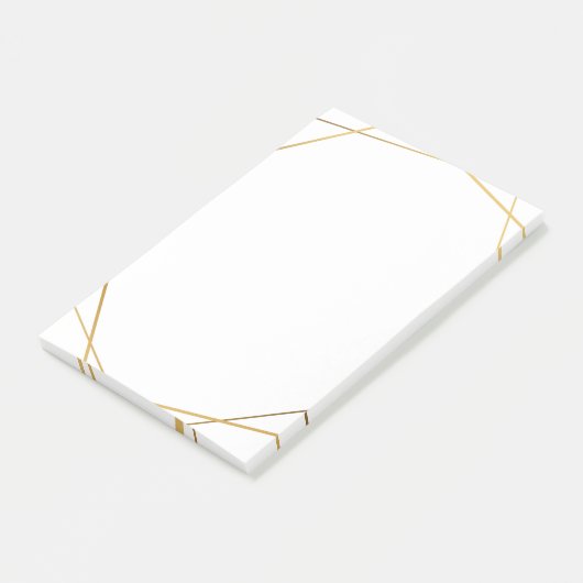 Post-it® Notes d'effet or géométrique or (Incliné)