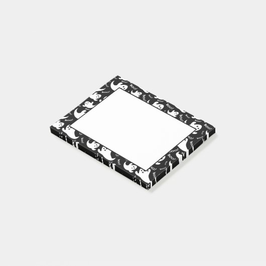 Post-it® Notes des billets de Halloween Boo Ghosts (Incliné)