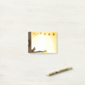 Post-it® Notes des feuilles d'écureuil et d'automne (Sur un bureau)